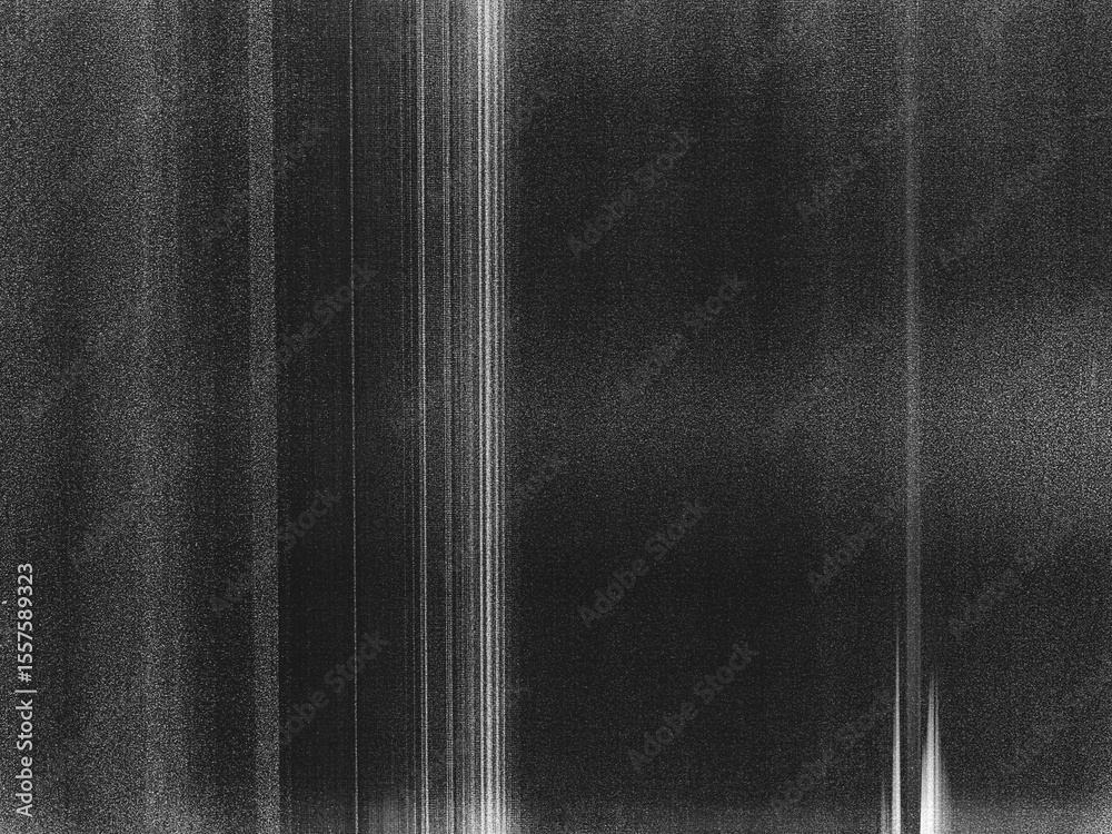 Obraz premium Old film texture with scratches, noise and glitch shapes. Realistic overlay film texture in black-white, dust and grain. 