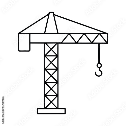 crane hook isolated on white