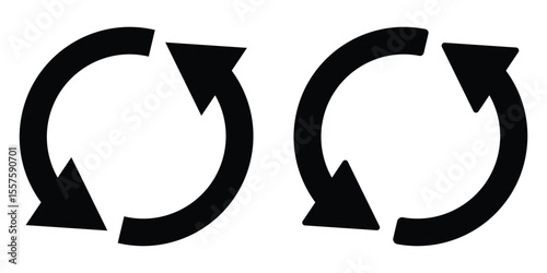 circle arrow icon set. repeat and reload arrow.  Repeat cycle symbol.
