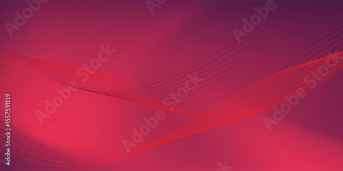 Abstract background consisting of curved lines and waves on a dark purple background. These lines are gradient vector eps10