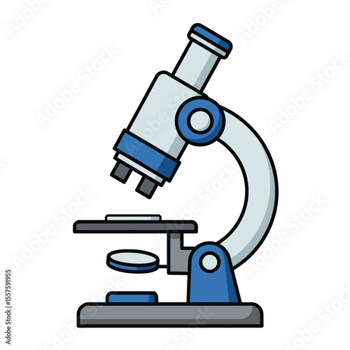 microscope on white background