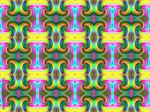 Vortex formed by blending colorful paint, abstract image