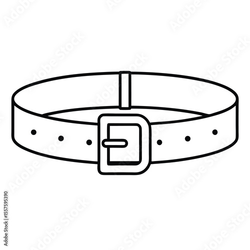 leather belt isolated on white background