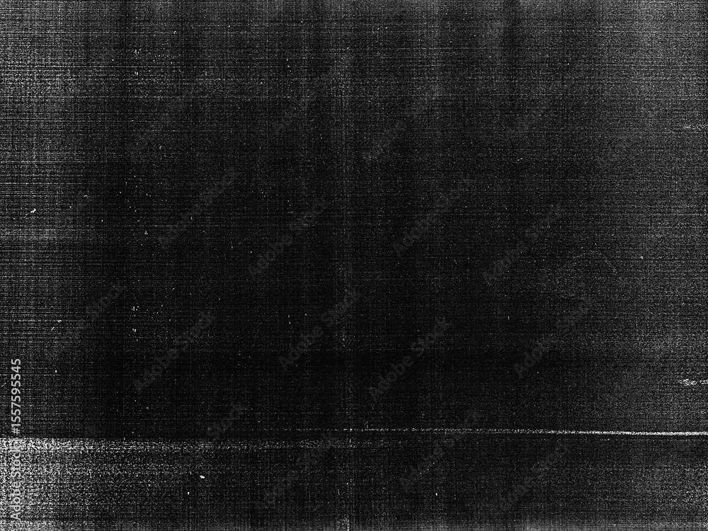 Naklejka premium Old film texture with scratches, noise and glitch shapes. Realistic overlay film texture in black-white, dust and grain. 