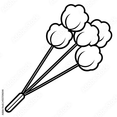 Minimal Cotton Swabs Vector Illustration