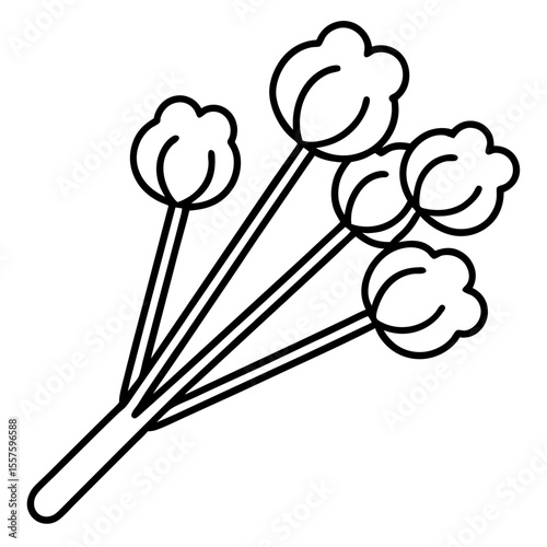 Minimal Cotton Swabs Vector Illustration