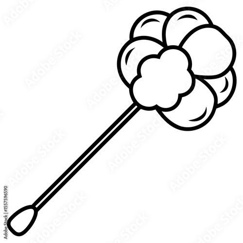 Minimal Cotton Swabs Vector Illustration