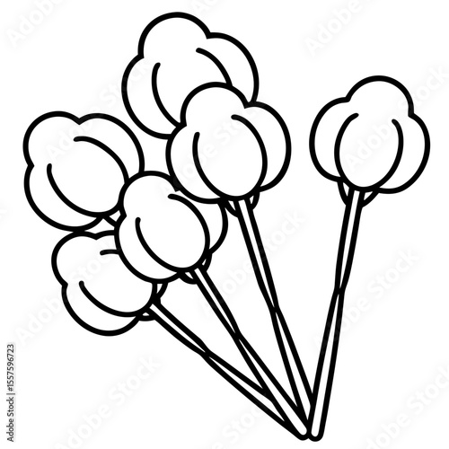 Minimal Cotton Swabs Vector Illustration