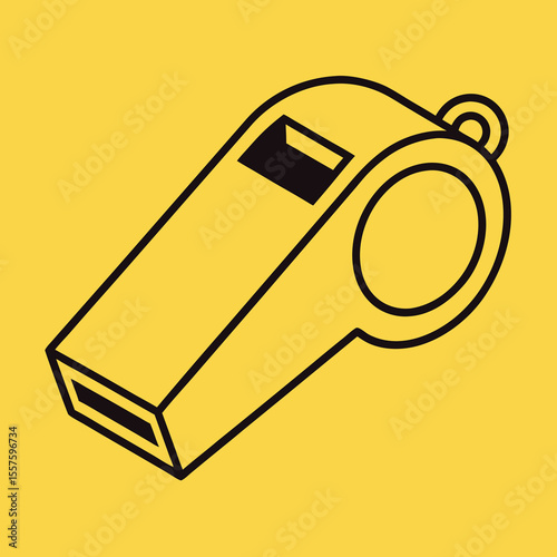 Simple referee whistle graphic for sports and games