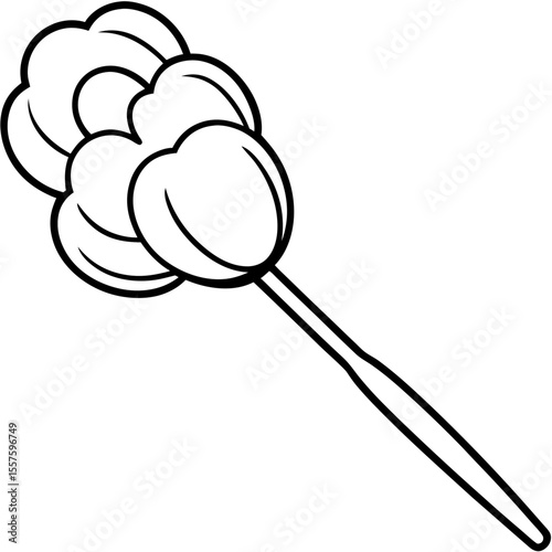 Minimal Cotton Swabs Vector Illustration