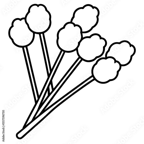Minimal Cotton Swabs Vector Illustration
