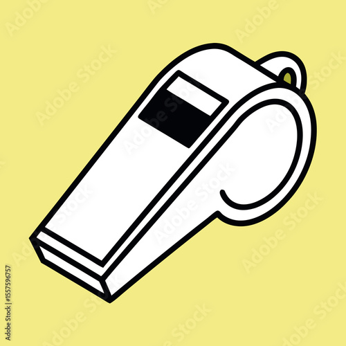 Simple referee whistle graphic for sports and games