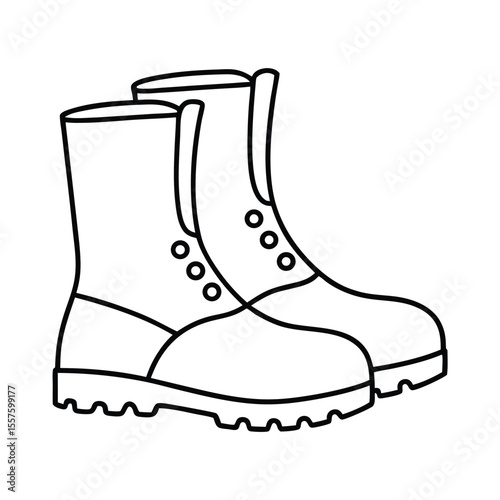 winter boot vector illustration