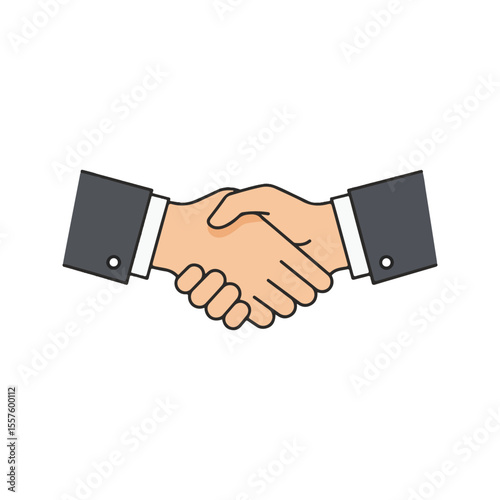 Success and Achievement Vector Icons – Handshake icon, suitable for infographics and app designs
