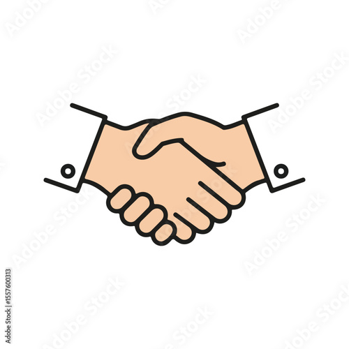 Success and Achievement Vector Icons – Handshake icon, suitable for infographics and app designs