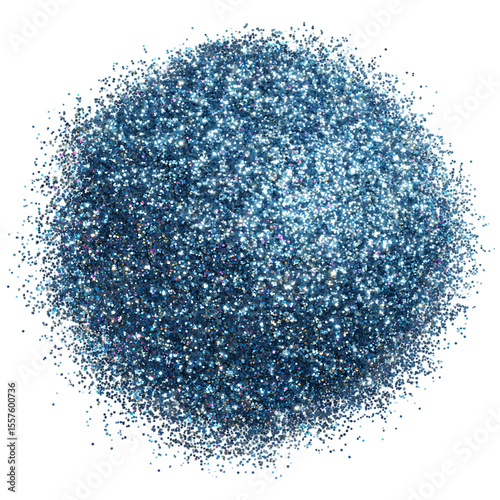 Stunning Blue Glitter Texture Perfect for Design Projects white background against transparent Background