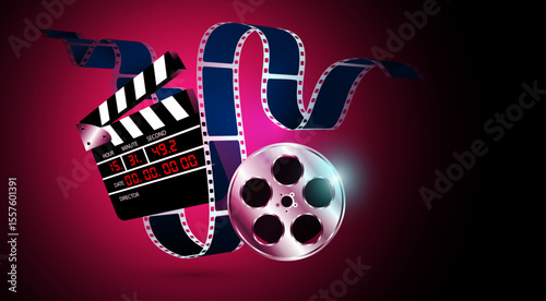 video, cinema, grafica, pellicola film, bobina