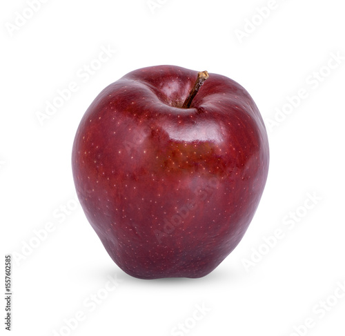 Red apple isolated on transparent background. (.PNG)
