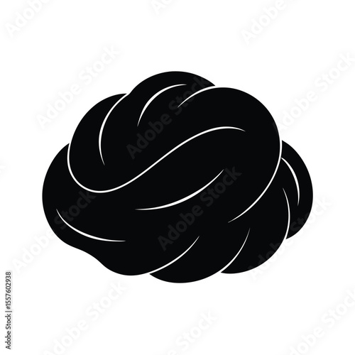 Abstract Swirl Icon, Black and White Minimalist Organic Shape Vector, Clean Design for Branding, Backgrounds, or Creative Elements