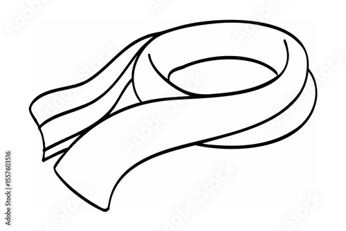 Black and white scarf clothing accessory