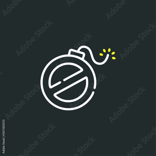 Anti Terrorism icon logo flat vector design