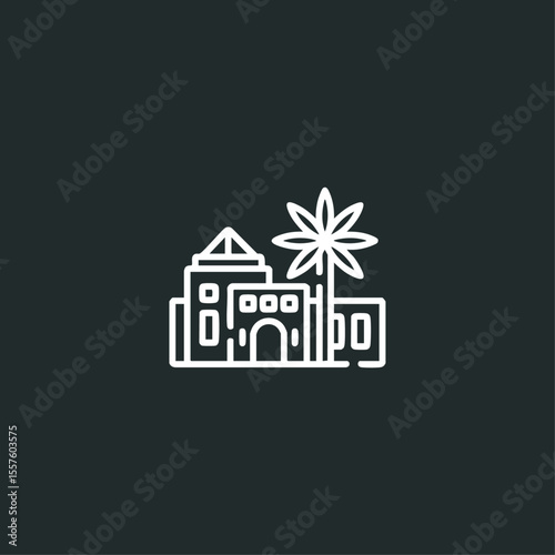 Resort icon logo flat vector design