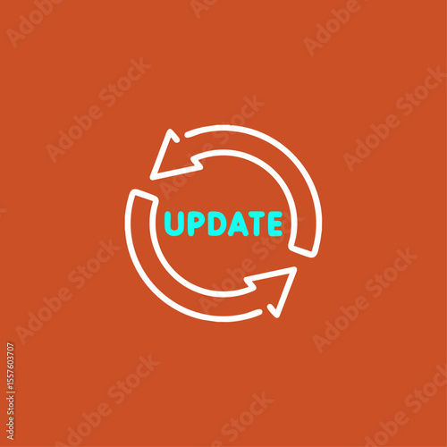 Update icon logo flat vector design