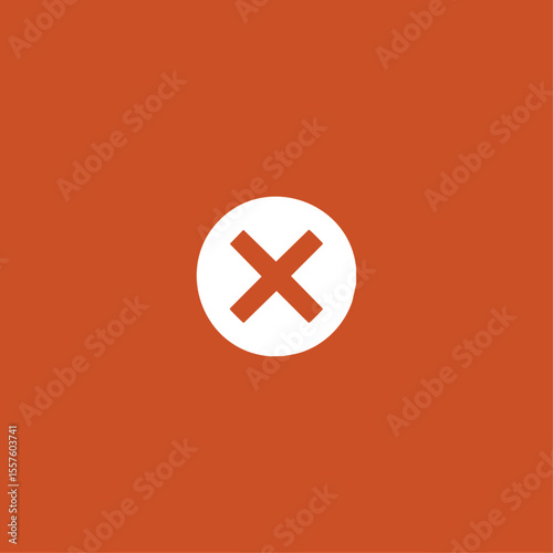 Delete icon logo flat vector design