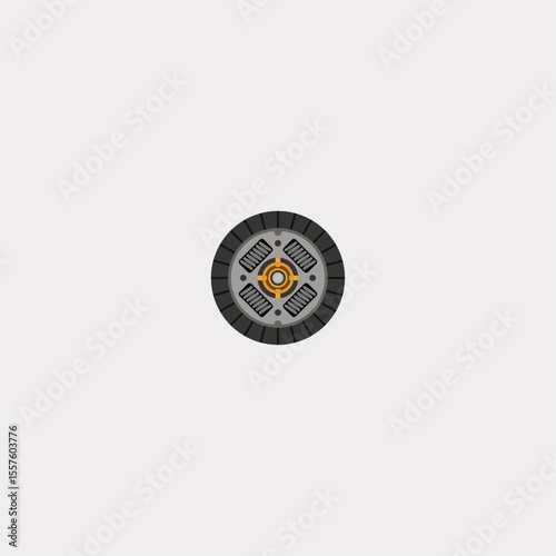 Clutch Plate icon logo flat vector design
