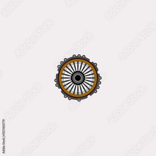 Clutch Pressure Plate icon logo flat vector design
