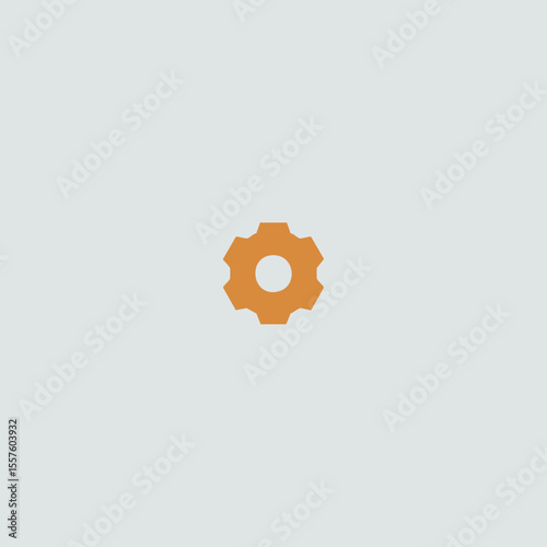 Settings icon logo flat vector design