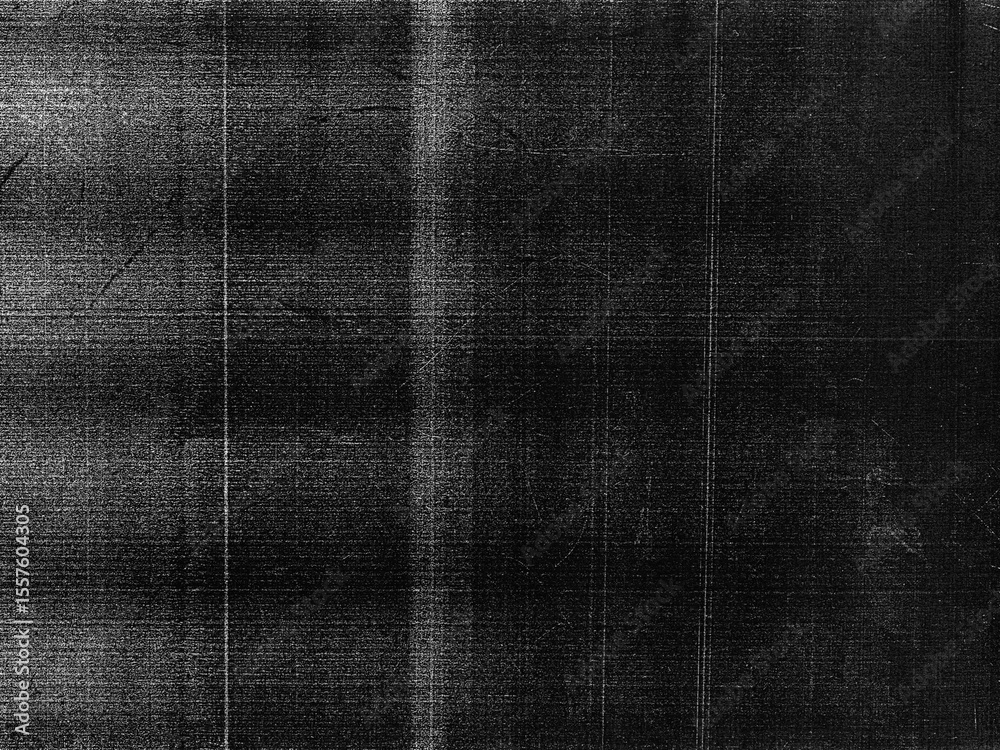 Fototapeta premium Old film texture with scratches, noise and glitch shapes. Realistic overlay film texture in black-white, dust and grain. 