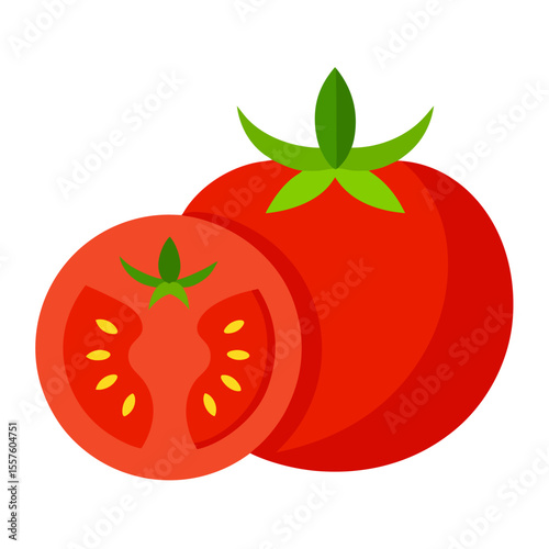 tomato on a white background