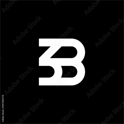 The 3B or B3 initials logo is modern, simple, elegant and unique. Suitable for technology, computer, internet and security companies.