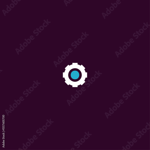 Settings icon logo flat vector design