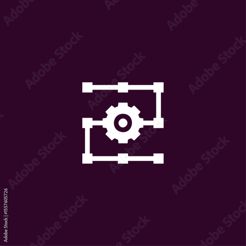 Software Testing process icon logo flat vector design