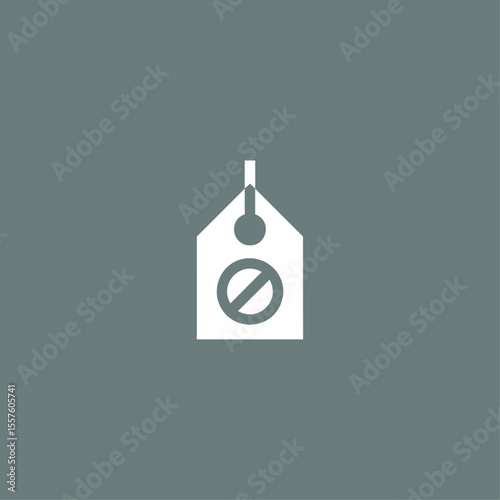 Not for sale icon logo flat vector design