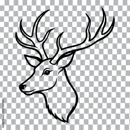 vector illustration of a deer