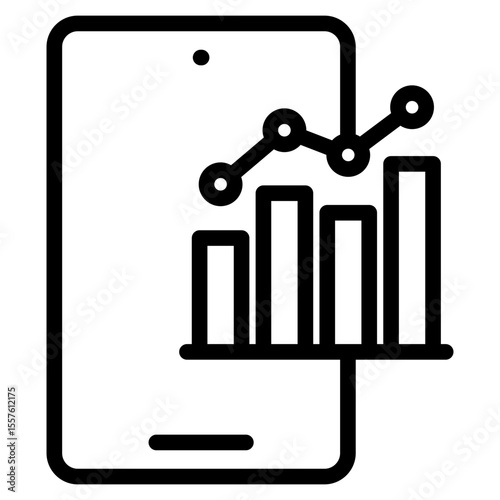 Mobile analytics in vector illustration