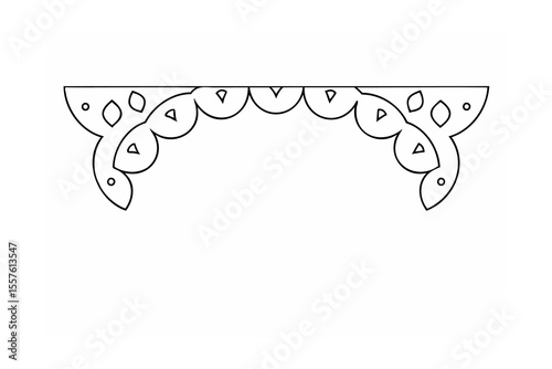 Ornate archway decorative border element ornamental