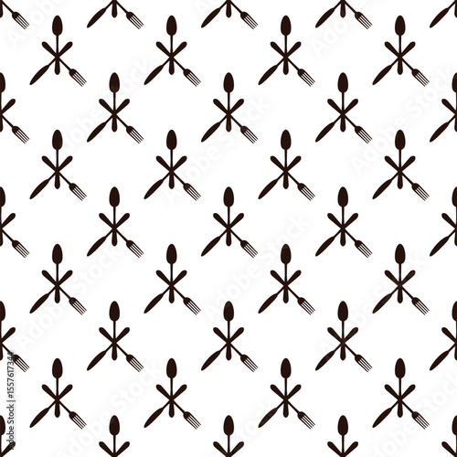 Seamless spoon and cutlery patterns for backgrounds, packaging, textures, fabric patterns, wallpapers, wall decorations for restaurants, cafes and other places to eat
