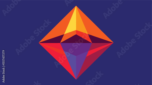 Abstract geometric composition featuring a symmetrical mesh with vivid hues in clean arrangement