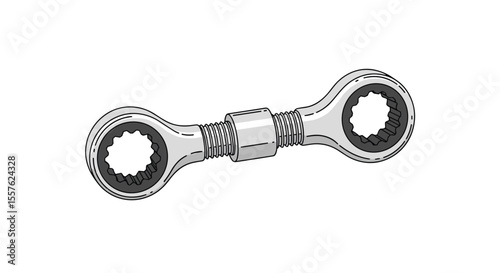 Adjustable Ratchet Wrench Set for Versatile Fastener Handling