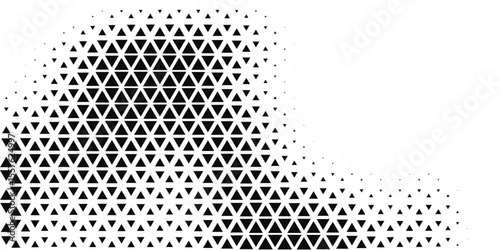 Triangular geometric pattern. Black white triangle background. vector illustration