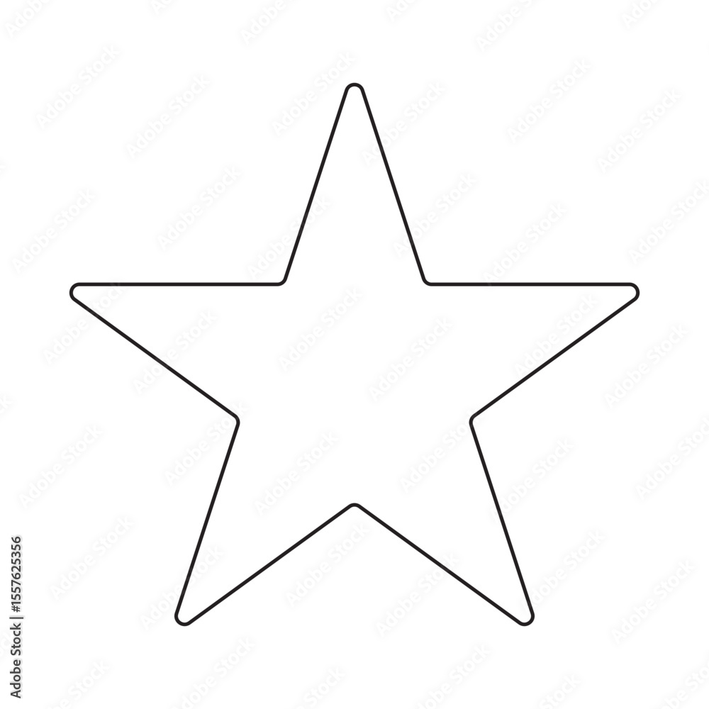 Obraz premium black star icon on white background. 