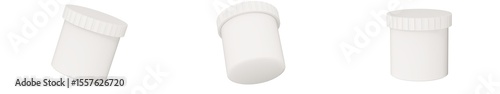 White Prescription Bottle: A Clean and Minimalist Design for Medical and Wellness Applications.