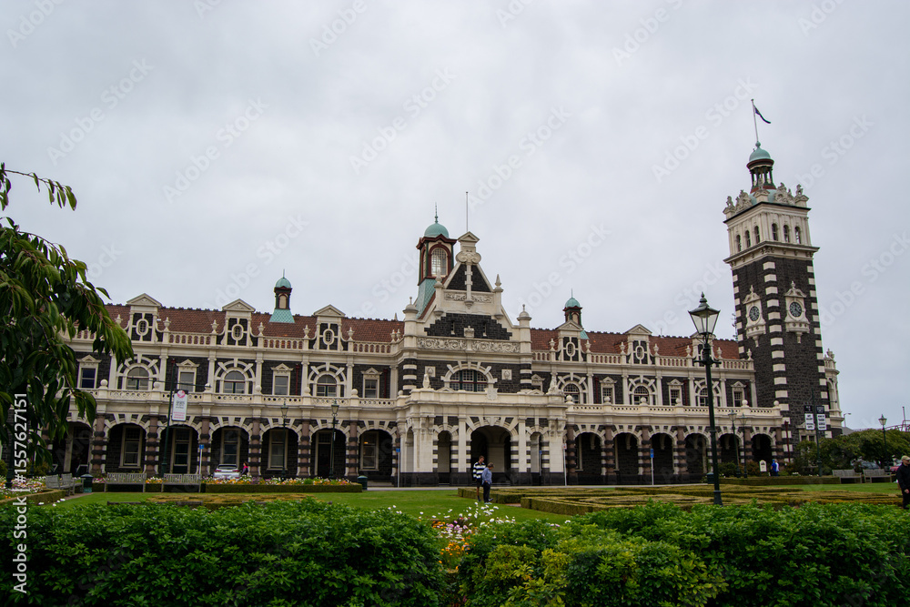 Fototapeta premium Historic Dunedin Railway Station in New Zealand
