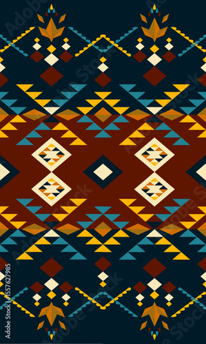 This beautifully crafted pattern draws on triangular shapes, teardrop shapes, and diamond shapes, blending geometric precision with a modern touch.