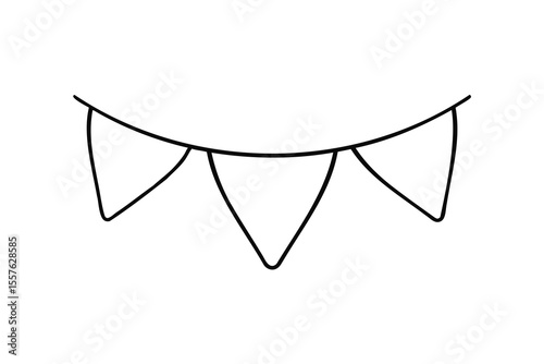 Festive triangular bunting decoration flag