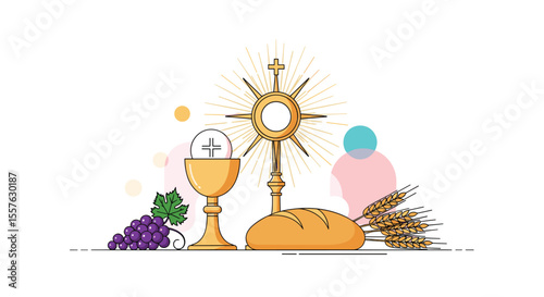 Religious Symbols of the Eucharist Holy Communion Celebration of Faith and Devotion